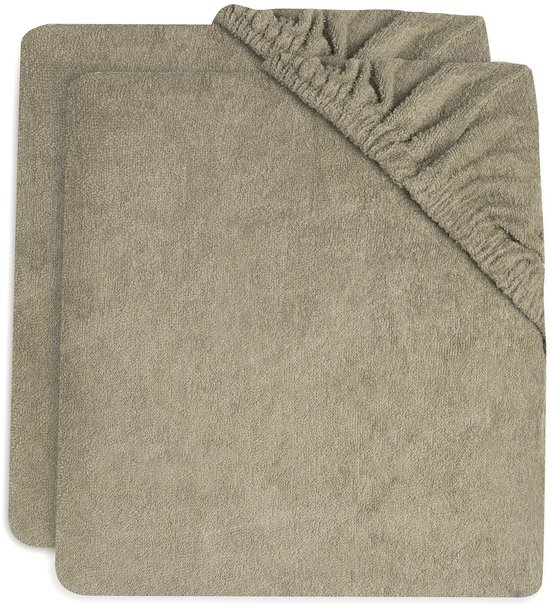 Jollein Aankleedkussenhoes Badstof 75x85cm Olive Green (2pack)