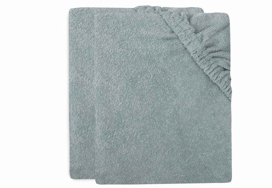 Jollein Aankleedkussenhoes Badstof 75x85cm Sea green (2pack)
