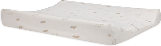 Jollein - Aankleedkussenhoes Jersey 50x70cm - Zachte Hoes Baby Aankleedkussen - Happy Miffy - Nougat
