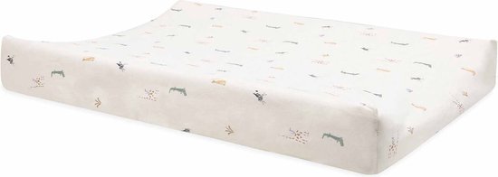 Jollein - Aankleedkussenhoes Jersey 50x70cm - Zachte Hoes Baby Aankleedkussen - Jungle Jambo
