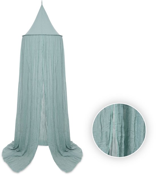 Jollein - Baby Klamboe Vintage Sea Green - Katoen - Polyester - Baby Sluier, Bed Hemeltje - 245cm