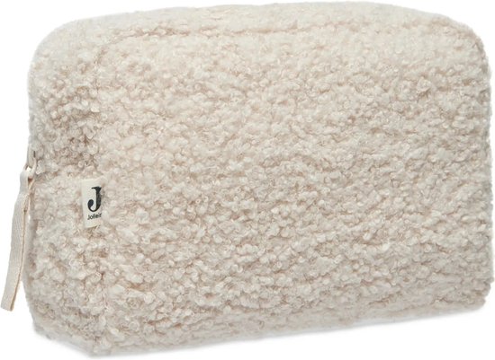 Jollein - Etui (Boucle - Naturel) - 100% Polyester - Luieretui, Baby Toilettas - 21x14cm van Jollein