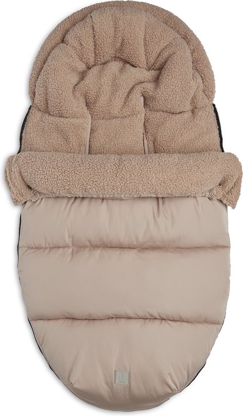Jollein - Voetenzak voor Buggy & Wandelwagen (Biscuit) - Katoen - Footmuff Maxi Cosi, Kinderwagen of Autostoel - 52x110cm van Jollein