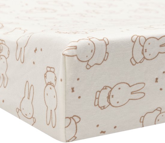 Jollein Wickelauflagenbezug Jersey 50x70cm Miffy Moments - Light Terra