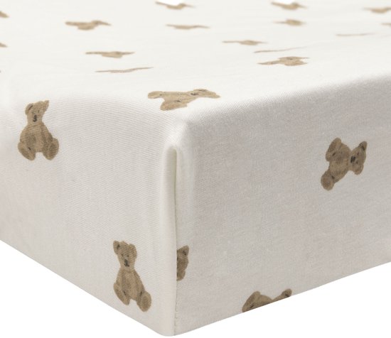 Jollein Wickelauflagenbezug Jersey 50x70cm - Mini Teddy Bear