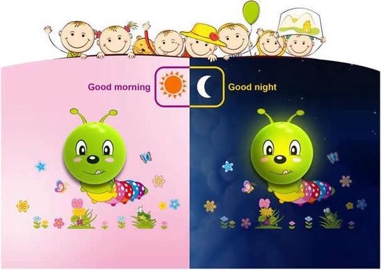 JP4kids nachtlampje Caterpillars (JP-HY024) van JP4kids