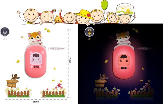 JP4kids nachtlampje Pink Doll (JP-L0207) van JP4kids