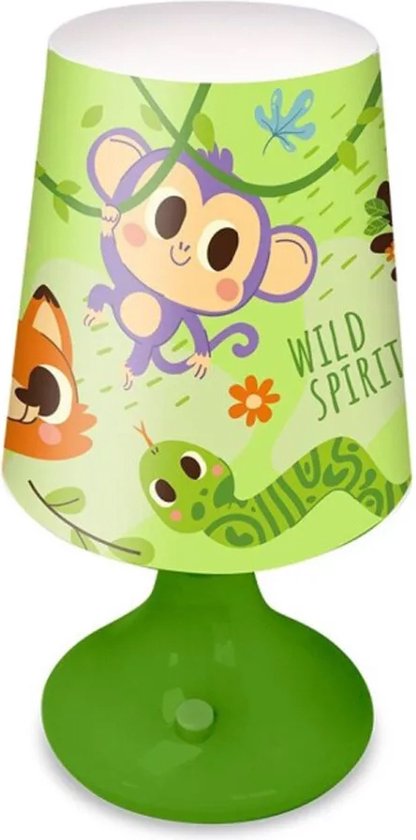 Jungle Nachtlamp voor Kinderkamer - Met dieren - Aap, Slang, Vos - Into the Forest van Sweet Stories
