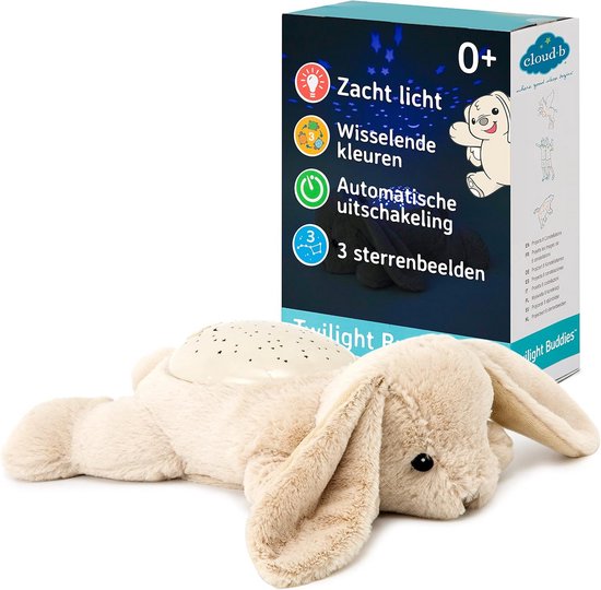Kalmerend nachtlampje met sterrenprojector voor baby's - Zacht licht in 3 kleuren & 3 sterrenbeelden - Automatische uitschakeling van Merkloos