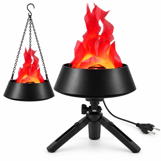 Kampvuur lamp - Kunstmatig LED vuureffect - Hangende vlamlamp voor feest, nachtclub en interieur - 110 V - Halloween - Halloween decoratie - Zwart van VHV