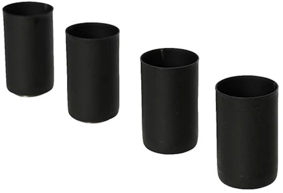 Kandelaar ijzer magneet zwart 4 stuks 9cm decoratie speelgoed. van Merkloos