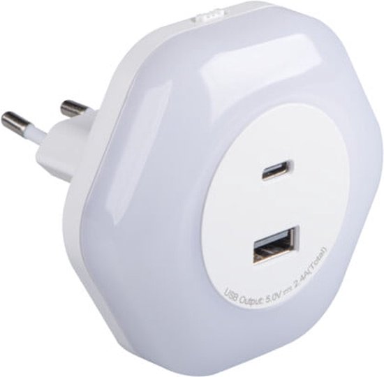 Kanlux Stekkerlamp Dag en Nacht sensor Wit - BOLA van Kanlux