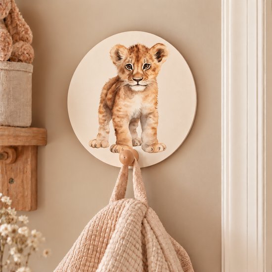 Kapstok Safari welpje-kinderkamer-jungle-decoratie-babykamer