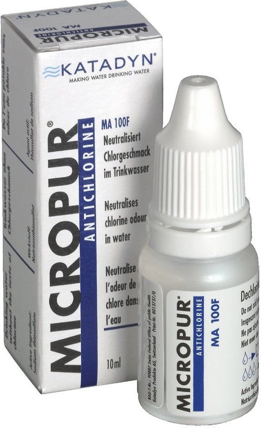 Katadyn Micropur Antichloor 100f Zuivering Vloeistof 10ml Transparant van Katadyn