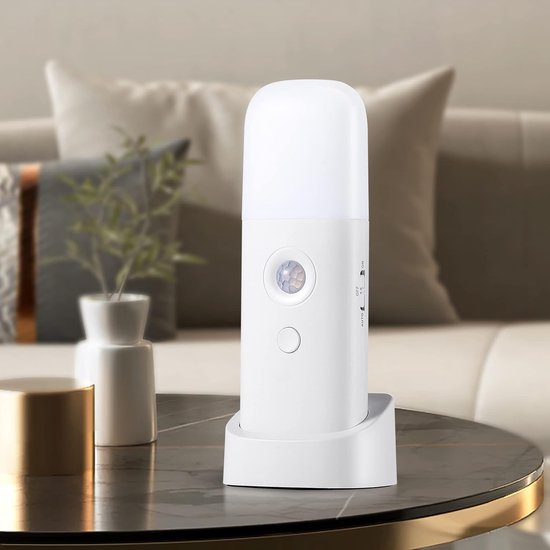 KCVV 1pc LED Bewegingsmelder Nachtlampje- USB Oplaadbaar Dimbaar Multifunctioneel LED Licht-Draagbare Bewegingsgeactiveerde Nachtlampje Voor Woonkamer Slaapkamer Gang-warm licht van KCVV