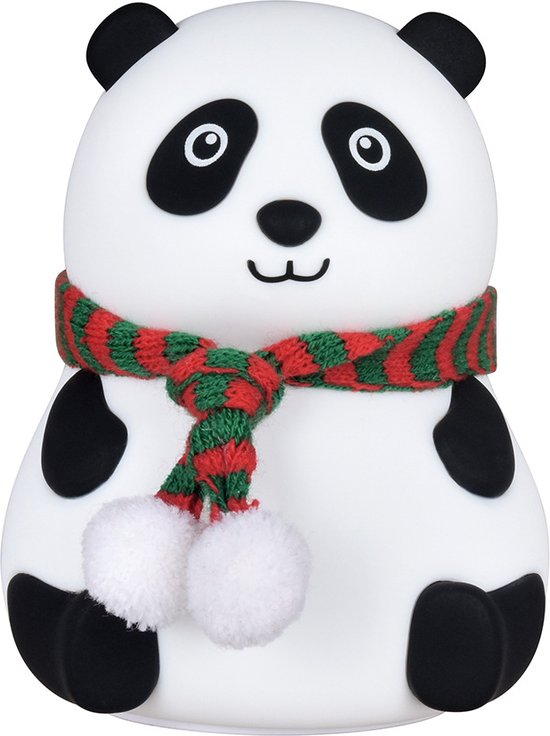 Kerst Panda-nachtlampje-Bedlamp met verschillende lichtkleuren - Oplaadbare batterij - Schattig panda design van Balvi