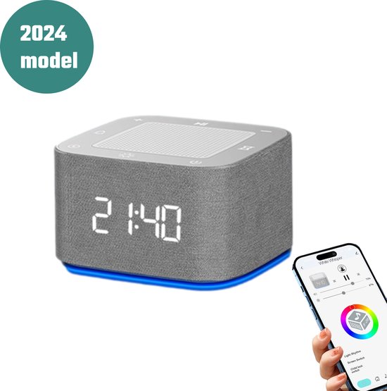 Kiddel Alarm Wekker Slaaptrainer met White Noise Geluiden en LED verlichting - Slaaptrainer Voor Volwassenen en Kinderen van Kiddel