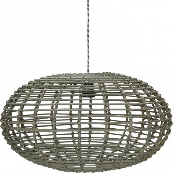 Kidsdepot hanglamp Pumpkin rotan seagreen van Merkloos