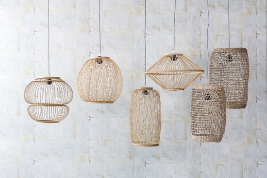 KidsDepot Ufo Hanglamp Bamboe Naturel van Merkloos