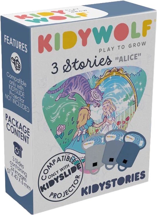 Kidywolf Alice In Wonderland Verhalen Uitbreiding voor Kidyslide Projector KIDYSTORIES-AL van Merkloos