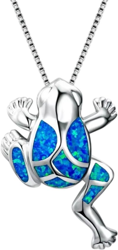 Kikker Ketting voor Dames – Boho Opal Look Sieraad – Romantische Mode Ketting – Cadeau voor Dames en Meisjes – Geschikt voor Feesten, Bruiloften en Dagelijks Gebruik van Merkloos