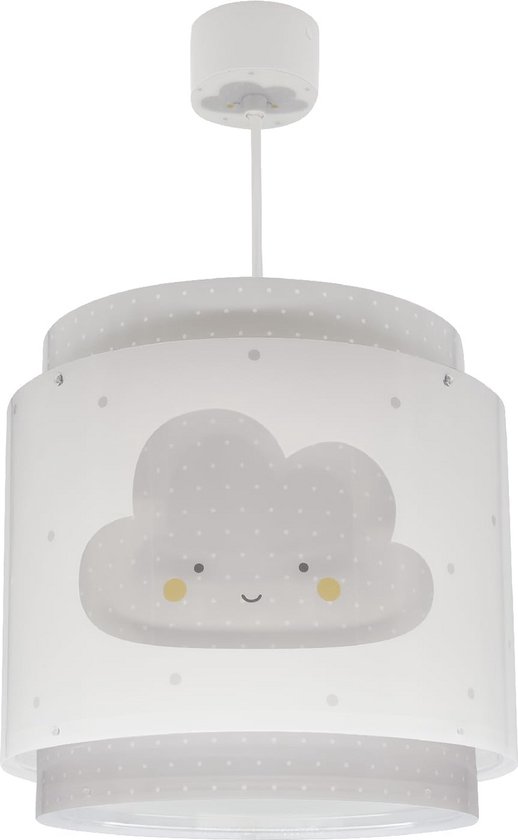 Kinder hanglamp plafondlamp voor kinderkamer met wolkenmotief - grijs van Dalber