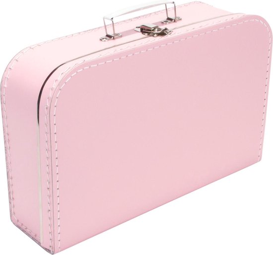 Kinder Koffertje BABYROZE 35 cm karton - Koffertje groot: L 35,3 CM x B 23,7 CM x H 9,8 CM -Klassiek model kinderkoffertje. Kraamcadeau, logeerkoffer, kinderkoffertje, geboortecadeau
