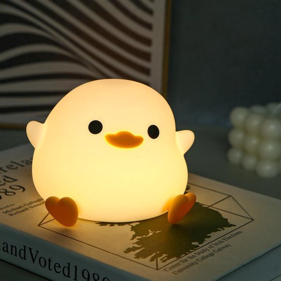 Kinder-LED-nachtlampje, siliconen eendje als bedlampje, dimbaar en met timer, LED-nachtlampje voor tijdens het voeden, geschikt voor kinderen, een geweldig cadeau voor kinderen.