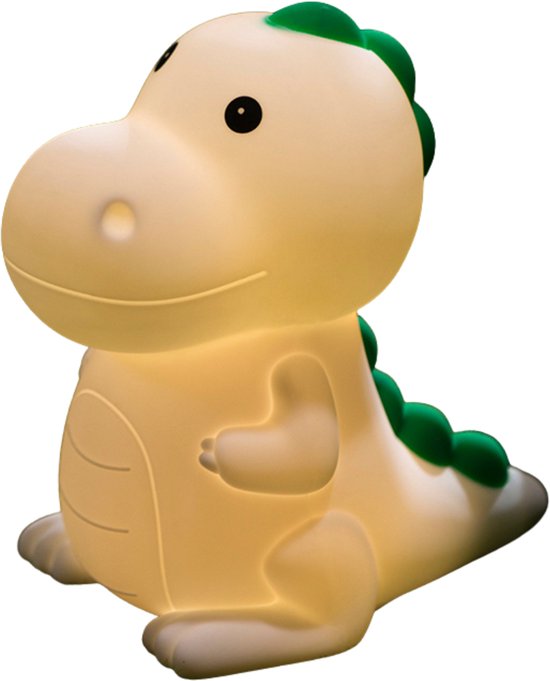 Kinder Nachtlampje Dino - Soft Touch Siliconen - Veilig & Dimbaar - Baby Nachtlampje - USB Oplaadbaar - Zacht LED Lampje - Kindvriendelijk