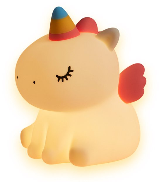 Kinder Nachtlampje Eenhoorn – LED Baby Nachtlamp – Dimbaar & Touch Sensor – Warm Wit Licht – USB Oplaadbaar – Zacht Siliconen – Veilig voor Kinderen – 30 Min Timer van Merkloos
