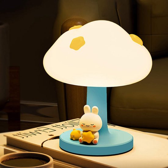 Kinder nachtlampje | Konijn | Dimbaar| USB oplaadbaar kinderlampje| LED | Nachtlampje | Babykamer verlichting | Kindvriendelijk | Lapin van Merkloos