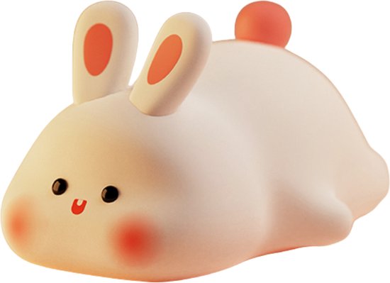 Kinder Nachtlampje Konijn - Nachtlampje Baby - Met aanraaksensor- Veilig voor kinderen - USB Oplaadbaar - Dimbaar - LED - Slaap Maatjes van Lobert.