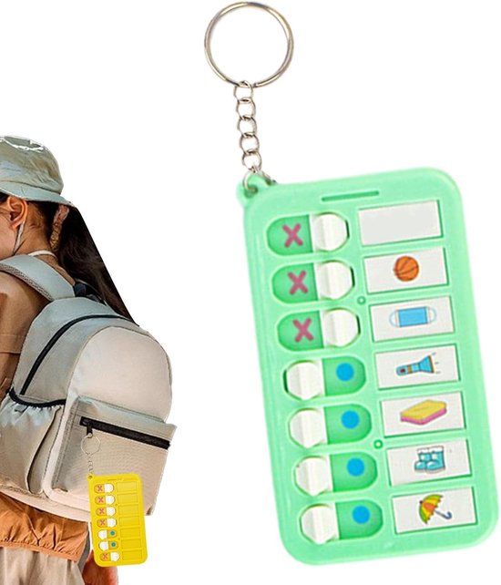 Kinder Routine Planner - Taak Tracker - Gewoontes Opbouwen - Verwijderbare Schuifregelaar - 10 x 5.8 cm - Willekeurige Kleur