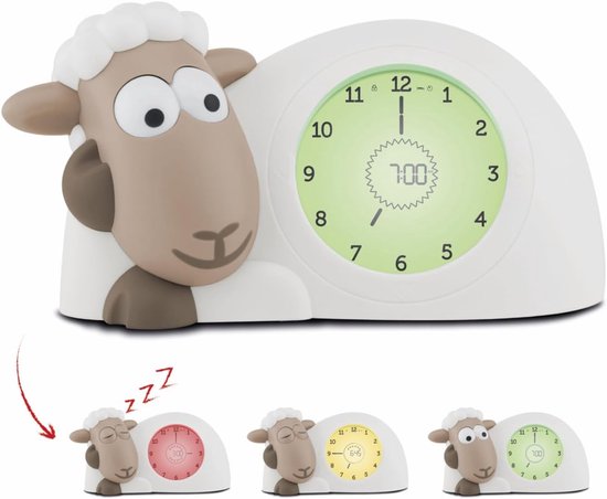 Kinder Slaapklok - Nachtlampje Dier - Kind wakker maken - Visuele indicatoren - 14x20 cm - Bruin