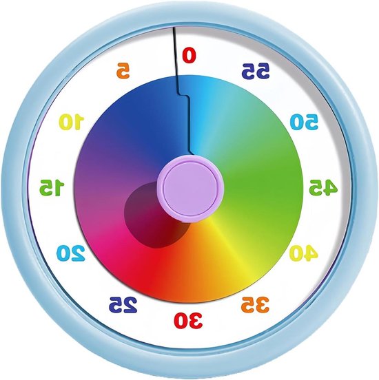 Kinder Timer - Visuele Tijdtool - Stille Studiehulp - Aflopend Cijfer - 11 cm Hoogte - Blauw