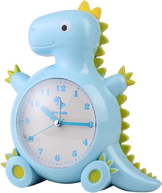 Kinder Wake Up Light - Nachtlampje Tafelklok - Kind Leren Slapen - Schattig Dieren Design - 10x10mm - Sky Blue