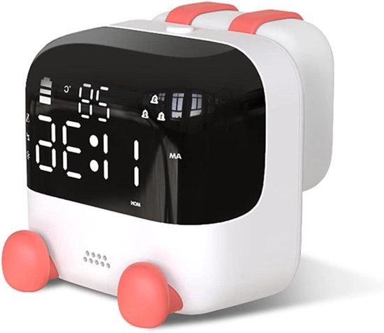 Kinder Wekker - Slaaptrainer Kinderen - Goede Gewoonten Ontwikkelen - Stem Wakker Worden - 10x10 millimeter - A