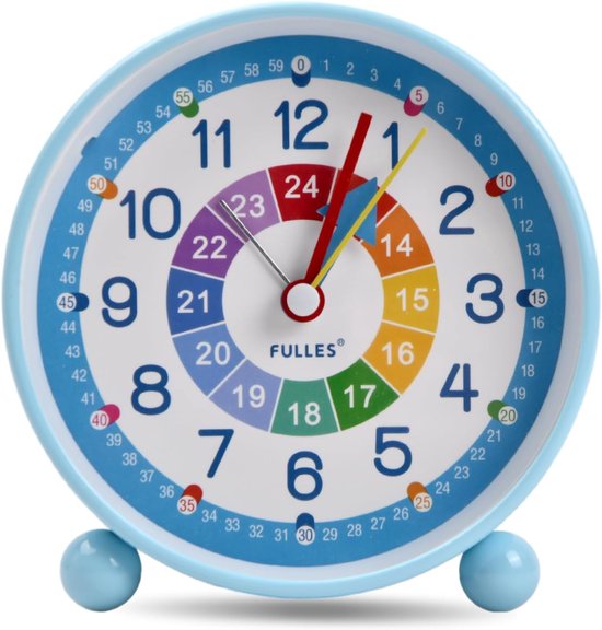 Kinderalarmklok Leren Tijd Analoge Wekker Zonder Tikgeluid en Nachtlampje Snooze Functie