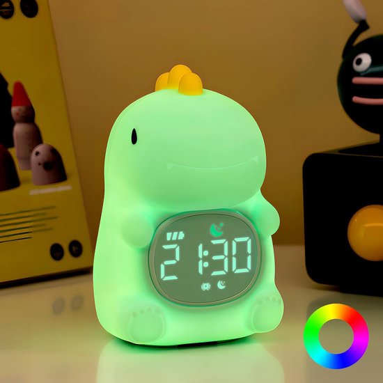 Kinderalarmklok met Nachtlampje, Slaaptraining en Geluidsmachine