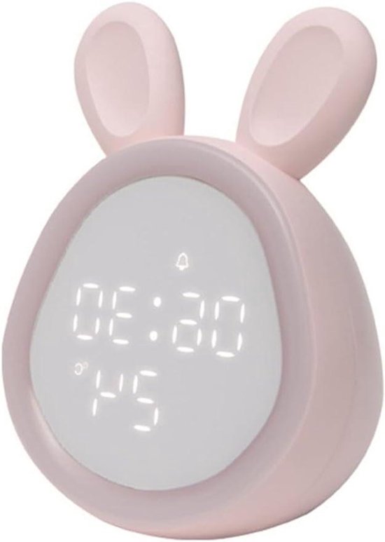 Kinderen Wekker - Digitale Klok - Kamer Decoratie - Met Nachtlampje - N.v.t. - Roze