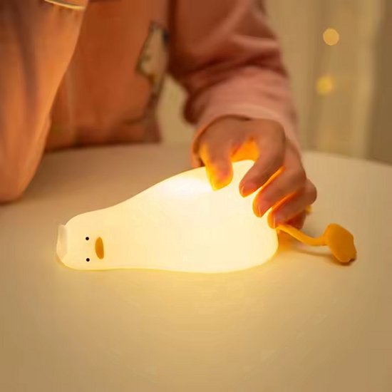 Kinderkamer Nachtlampje - Lazy Duck - Led Dimmer - Kindvriendelijk van Merkloos
