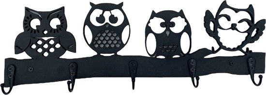 Kinderkapstok - Kapstok kinderen vogels - Kinderkamer haakjes - Zwart - Hout - 5 haken - Met bevestigingsmateriaal - Kapstok hout - Kapstok kids - Sinterklaas cadeautjes - Kerstcadeau - Sinterklaas cadeautjes kind van CNCCreative