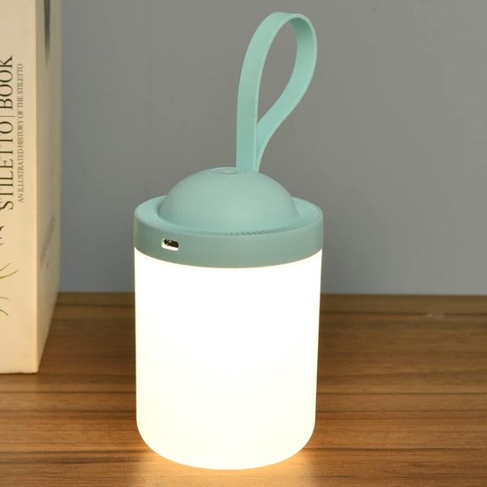 Kinderlamp - Nachtlampje - Nachtlampje voor naast het bed - USB-oplaadbaar - Oogvriendelijke kleurtemperatuur van 3000K - Traploos dimbaar - Oplaadbare LED-tentlamp - 1200mAh batterij - Warm licht - Ideaal als nachtlampje voor kinderkamers - Blauw