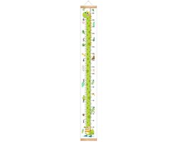 Kindermeetlat - Groeimeter voor kinderen - Maatmeter - 20*200 cm - Wandmontage - Decoratie kinderkamer - Meetliniaal voor baby's, meisjes, jongens - Dinosaur