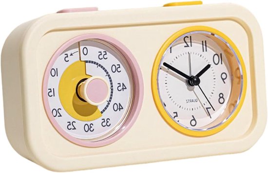 Kindertimer - Taak Tracker - Tijdmanagement Oefenen - Visuele Voortgangsindicator - 6 x 12 x 6 cm - Geel