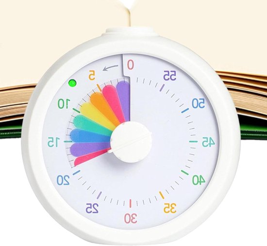 Kindertimer Visueel - Studeertimer Aftelklok - Leeractiviteiten Beheren - Stille Knipperende Herinnering - 48 x 103 x 48 cm - Wit