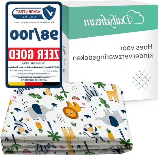Kinderverzwaringsdeken Overtrek - Wisselhoes Dekbed - Hygiënisch Slapen - 100% Katoen - 104x150 cm - Safari