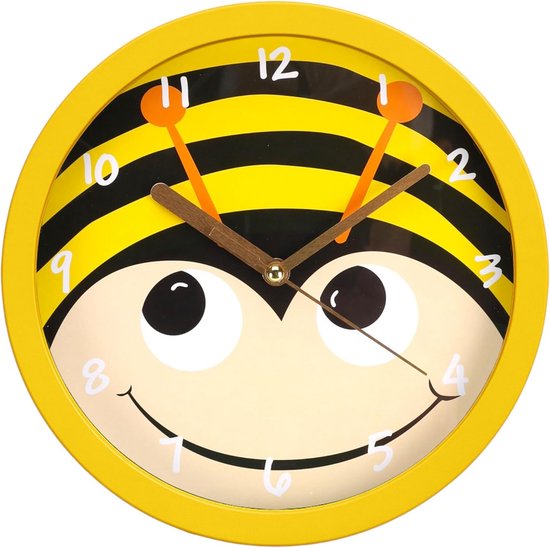 Kinderwandklok Dieren - Leerklok Kinderkamer - Tijd Leren - Geruisloos Uurwerk - 20 cm Diameter