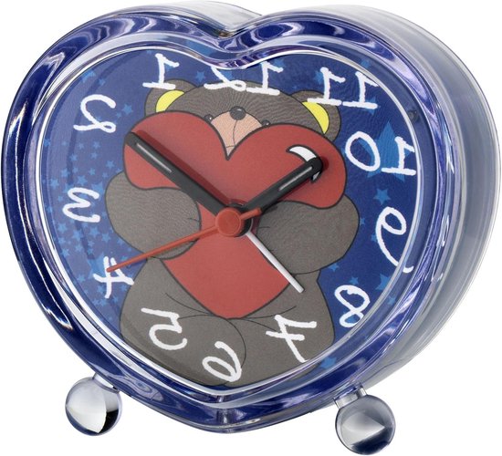 Kinderwekker Analoog - Kinderklokje Tafelklok - Wakker Worden - Stil Uurwerk - 102 cm - Blauw