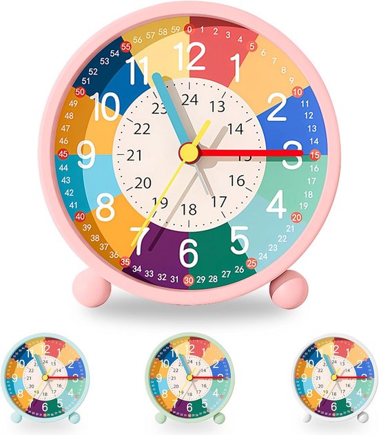 Kinderwekker Analoog Stille Tijd Leren Met Nachtlampje Jongens Meisjes